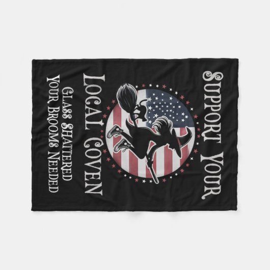 Grappige ondersteuning voor uw lokale Coven Kamala Fleece Deken (Voorkant (Horizontaal))