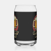 Grappige ondersteuningsdag drink woord kunstbier blikvorm glas (Links)