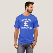 Grappige ondertitel KUS ME IK BEN BRITS T-shirt (Voorkant volledig)