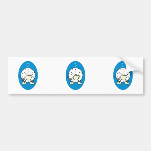 Grappige onderwater golfbal met zijn neus bumpersticker (Voorkant)