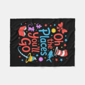 Grappige Onderwijzer Terug naar School Fleece Deken (Voorkant (Horizontaal))