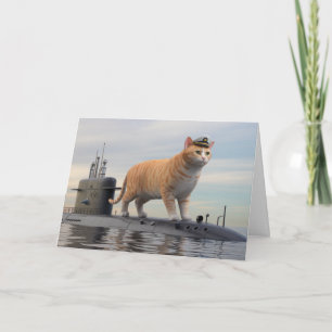 Grappige Onderzeeboot Tabby Kaart