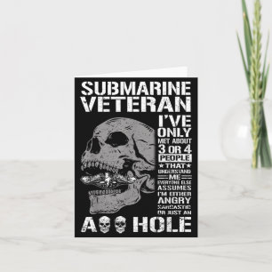 Grappige onderzeeboot veteraan zeggende schedel US Kaart