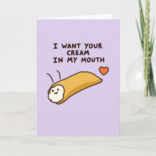 Grappige ondeugende Cannoli Cream kaart (Voorkant)
