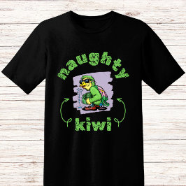 Grappige ondeugende groene kiwi vogel t-shirt