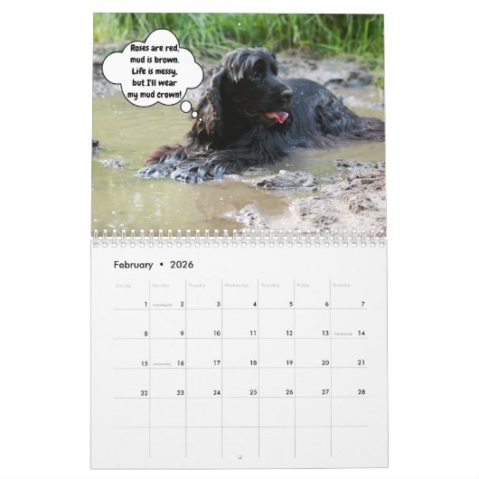 Grappige Ondeugende Hond Kalender (Feb 2026)
