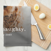 Grappige ondeugende huisdier foto theedoek (Quarter Fold)