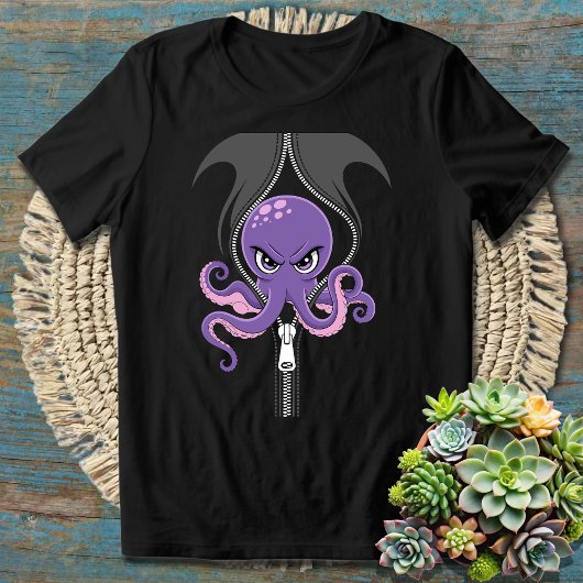 Grappige ondeugende octopus t-shirt