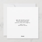 Grappige ondeugende zwarte kat en hond kerstboom feestdagenkaart (Achterkant)