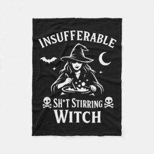 Grappige ondraaglijke opwindende heks halloween go fleece deken