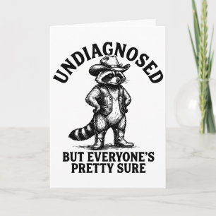 Grappige ongediagnosticeerde Wasbeer voor Iedereen Kaart
