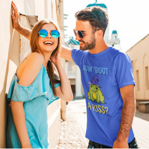 Grappige Ongehuwde Kikker Hoe Zit Het Met Een Kus T-shirt