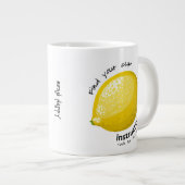 grappige ongewone koffiebeker met citroenvanger grote koffiekop (Voorkant rechts)