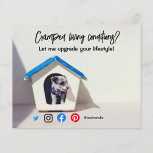 grappige onroerend goed beknopte leefruimte honden flyer