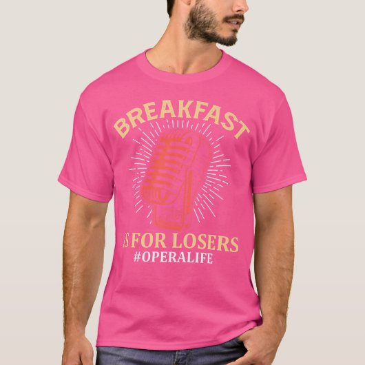 Grappige ontbijtopera zangeres zangstem t-shirt (Voorkant)