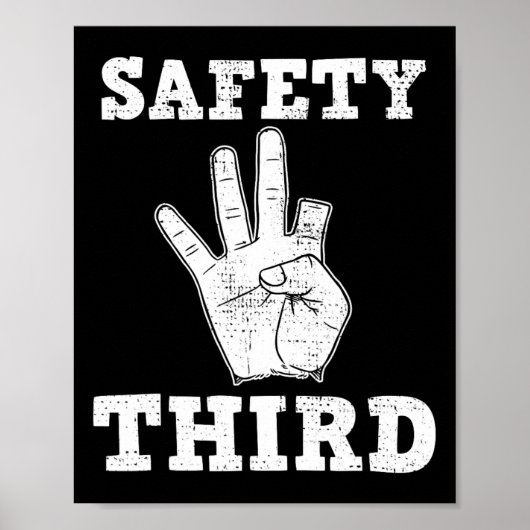 Grappige Ontbrekende Vinger Veiligheid Derde Vuurw Poster (Voorkant)