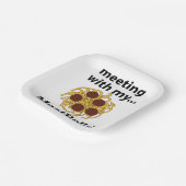 Grappige ontmoeting met mijn gehaktballen feest papieren bordje (Gebogen)