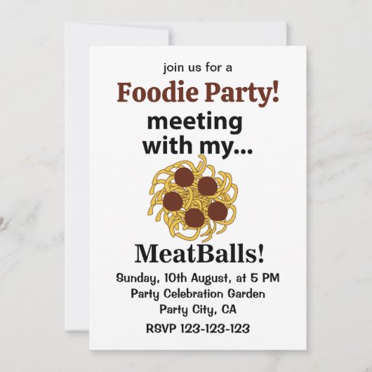 Grappige ontmoeting met mijn gehaktballen kaart (Voorkant)