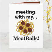 Grappige ontmoeting met mijn gehaktballen kaart (Gele Bloem)