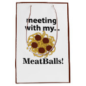 Grappige ontmoeting met mijn gehaktballen medium cadeauzakje (Voorkant)