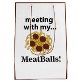 Grappige ontmoeting met mijn gehaktballen medium cadeauzakje (Achterkant)