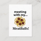 Grappige ontmoeting met mijn gehaktballen visitekaartje (Voorkant)