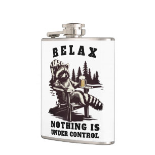 Grappige Ontspan onder controle Whisky Fles Cadeau Heupfles