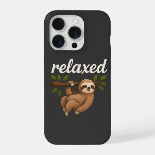 Grappige ontspannen luiaard schattige luie levenss iPhone 15 pro case