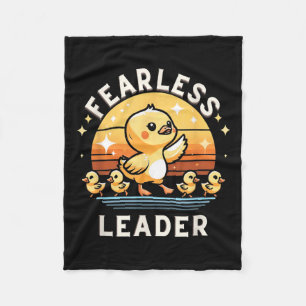 Grappige onverschrokken leider eend ironische eend fleece deken