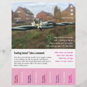 Grappige, onzinnige verzen met afscheurbare tabbla flyer