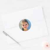 Grappige Oog Make-up Klassieke Ronde Sticker (Envelop)