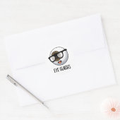 Grappige Oogbal Puns voor Brillen Ronde Sticker (Envelop)