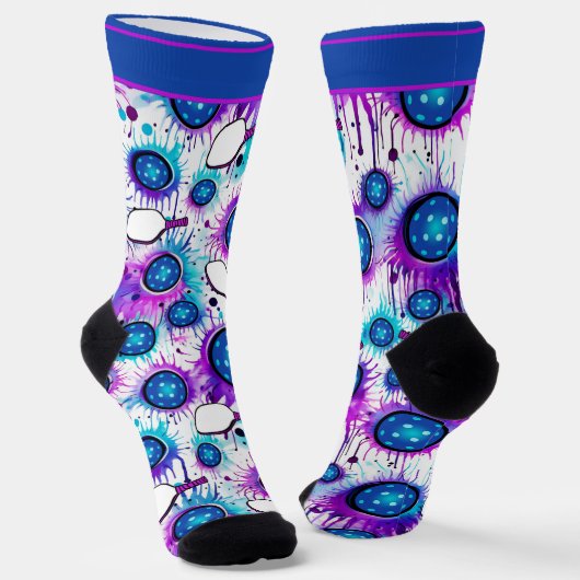 Grappige oogstrelende pickleball sokken (Gebogen)