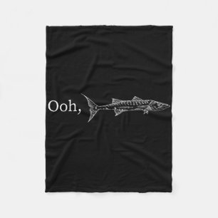 Grappige Ooh Barracuda Vissen Cadeau Voor Muziek E Fleece Deken