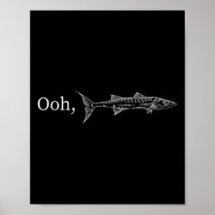 Grappige Ooh Barracuda Visvangst Cadeau Voor Muzie Poster