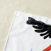 Grappige Ooievaar Dragen Baby Strandlaken Custom T (In situ)