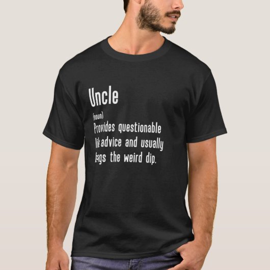 Grappige Oom Definitie - Grappig Sarcasme voor een T-shirt (Voorkant)