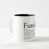 Grappige Oom Funcle Definitie Spreuk Tweekleurige Koffiemok (Voorkant links)