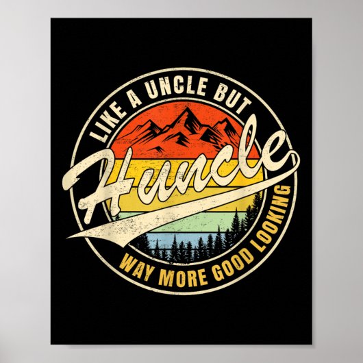 Grappige oom geschenken van nichtje en neefje Hunc Poster (Voorkant)