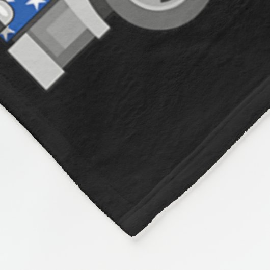 Grappige oom Sam Firetruck en Vuurwerk VS Vlag 4 Fleece Deken (Hoek)