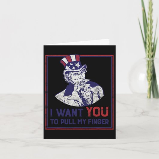 Grappige oom Sam Ik wil dat je mijn vinger 4e J tr Kaart (Voorkant)