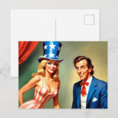 Grappige oom Sam USA Briefkaart (Voorkant / Achterkant)