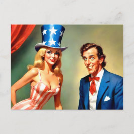 Grappige oom Sam USA Briefkaart