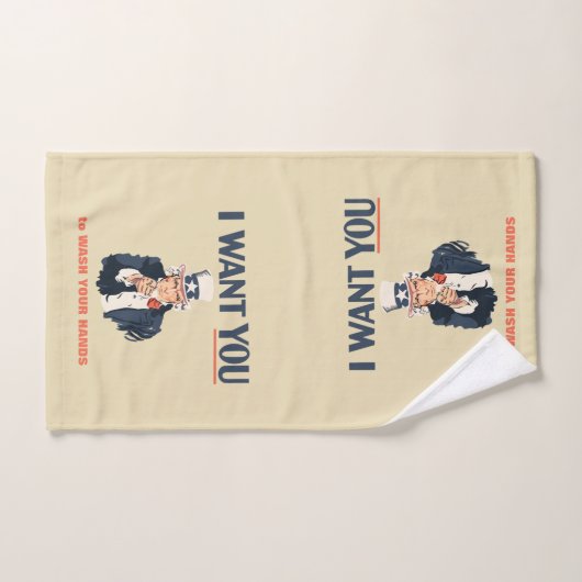 Grappige oom Sam was je handen Handdoek (Handdoek)