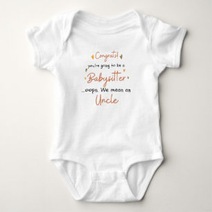 Grappige Oom Zwangerschapsaankondiging En Baby Aan Romper