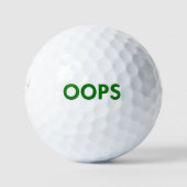 Grappige 'Oops' Humor Grappige Nieuwigheid Golfballen (Voorkant)