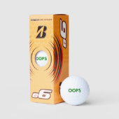 Grappige 'Oops' Humor Grappige Nieuwigheid Golfballen (Verpakking)