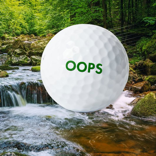 Grappige 'Oops' Humor Grappige Nieuwigheid Golfballen