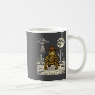 Grappige oostelijke doosschildpad cowboy western u koffiemok