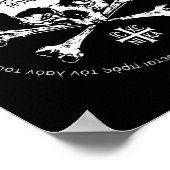 Grappige Oosters-Orthodoxe Kruisschedel Ic Xc Nika Poster (Hoek)